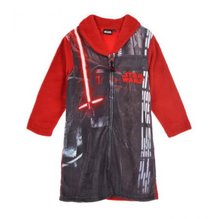 Prosoape si halate de baie copii - Halat Baie Star Wars cu fermoar, rosu, 4 ani, 104 cm