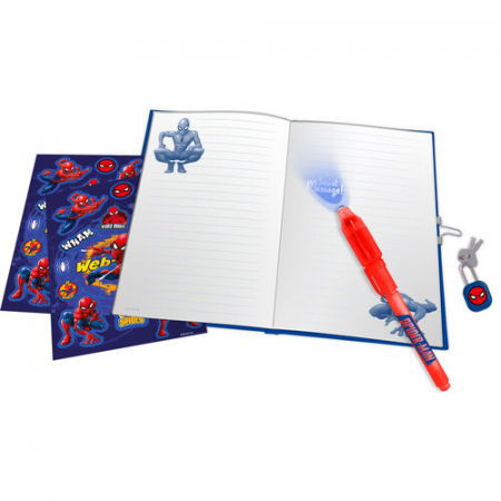 Agende si calendare - Jurnal secret Spiderman cu pix 23.5x22x5 cm