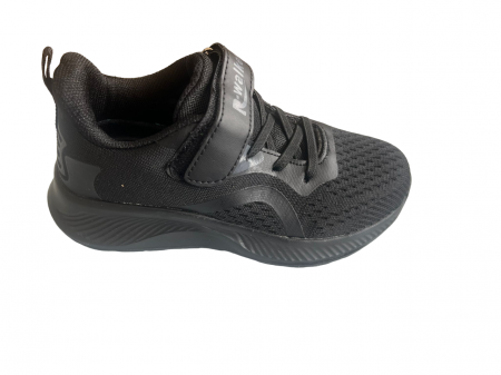 Pantofi sport - Pantofi sport pentru copii, material textil, all black