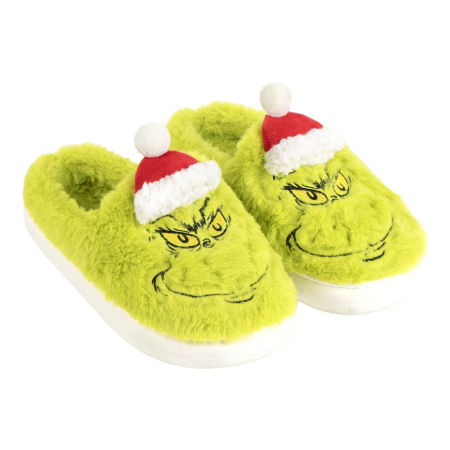Papuci si slapi copii - Papuci de casa pufosi Christmas Grinch