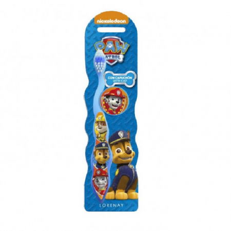 Lumea bebelusilor - Periuta dinti Paw Patrol manuala cu capac protectie,albastru