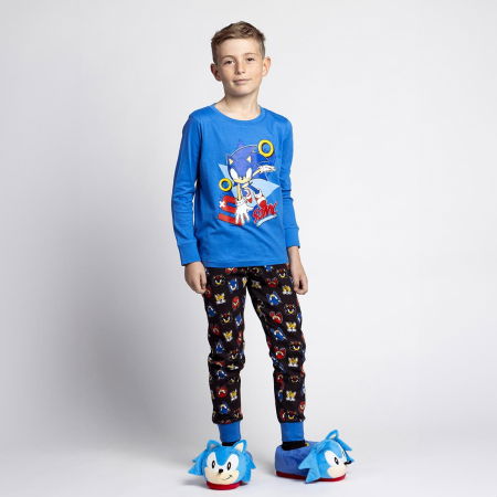 Pijamale copii - Pijama bumbac maneca lunga Sonic