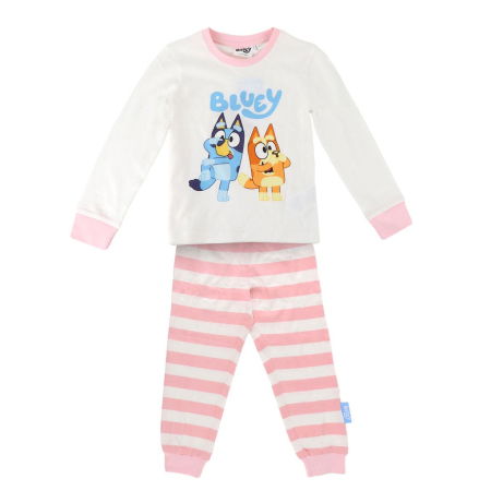 Pijamale copii - Pijama bumbac pentru fete, 2 piese, maneca lunga Bluey