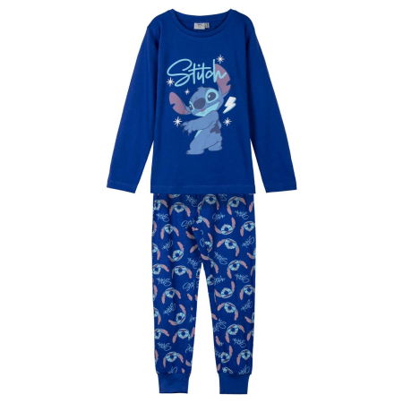 Pijamale copii - Pijama din bumbac 2 piese cu maneca lunga Stitch