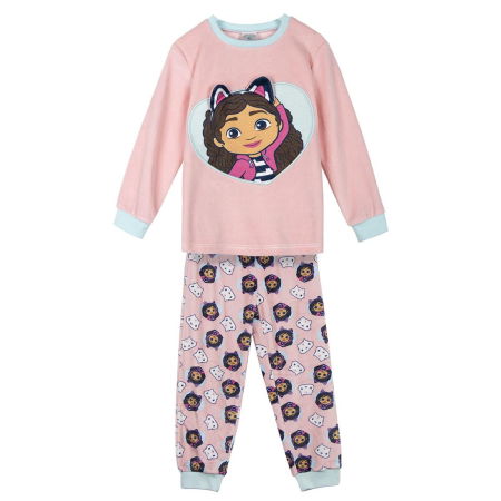 Pijamale copii - Pijama maneca lunga coral fleece, Hey Gabby's Dollhouse