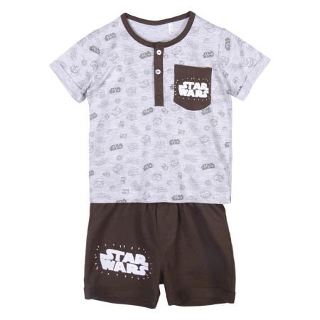 Pijamale copii - Pijama maneca scurta din bumbac, Star Wars
