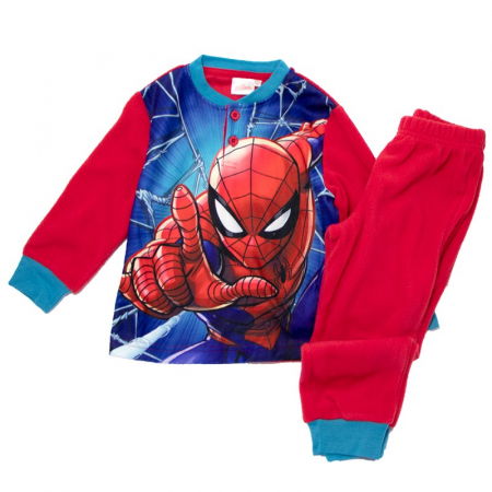 Pijamale copii - Pijama polar maneca lunga, in cutie, Spiderman