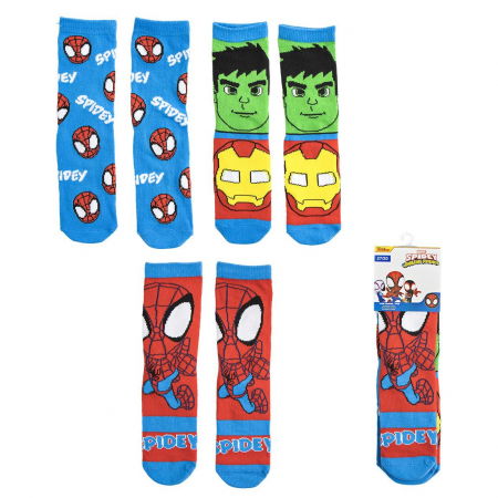 Sosete si dresuri copii - Set 3 perechi sosete groase Spidey