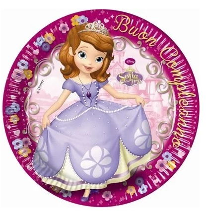 Vesela pentru petrecere - Set 8 farfurii Sofia Intai, 23 cm