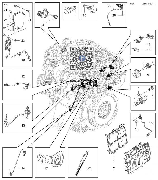 Sensor-Abgastemperatur 55579846 [1]