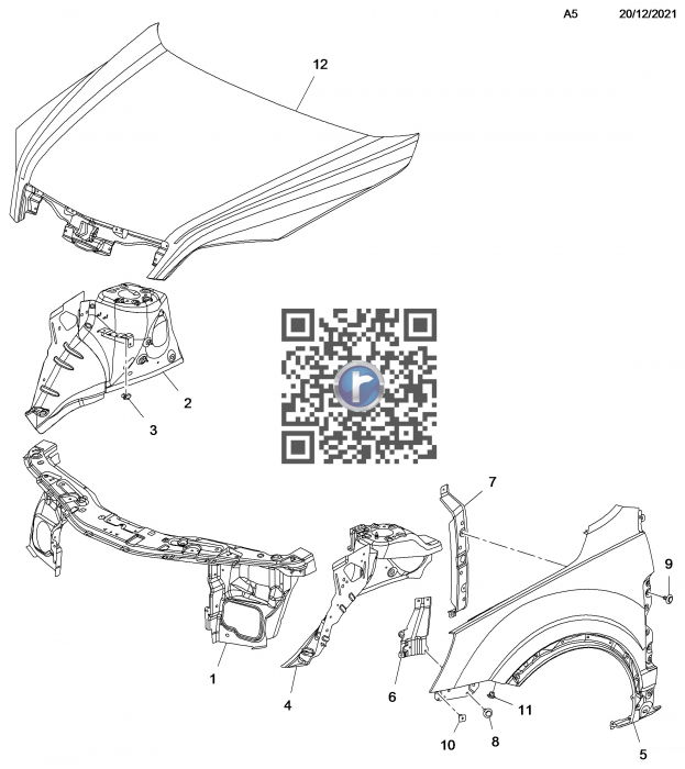 Suport aripa fata stanga 95422592 [1]