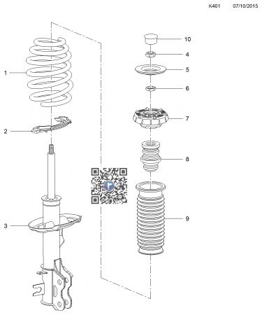 Suspensie / Directie - AMORTIZOR FATA STANGA - MK 13<19 / 345034 95320366