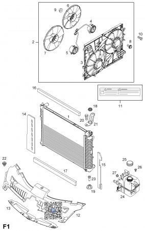 Caroserie - Deflector superior radiator 96800768