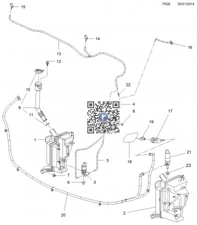 Caroserie - Diuza spalator far stanga 95169577