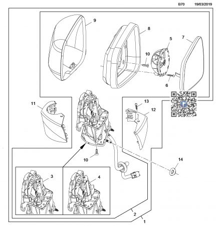 Caroserie - GEAM OGLINDA STANGA - MK 13<19 / 1426674 95183200