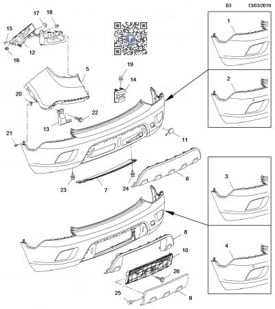 Caroserie - SINA GHIDAJ BARA SPATE STANGA - MK-X 17<19 42541314