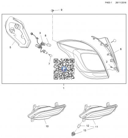 Caroserie - LAMPA STOP DR - MK 17<19 42599463
