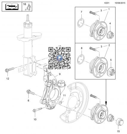 OPEL - Portfuzeta fata dreapta 13319483
