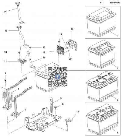 Motor 1598 ccm 85 KW / 115 CP A16XER - Batteriesensor 13505369