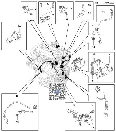 Motor 1598 ccm 85 KW / 115 CP A16XER - Sonda lamnda 25198482