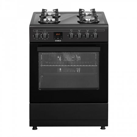 Casa & Gradina - Aragaz cu 4 zone de gatit pe gaz, sticla, cuptor electric, Samus SM665AENS ANTRAHCIT
