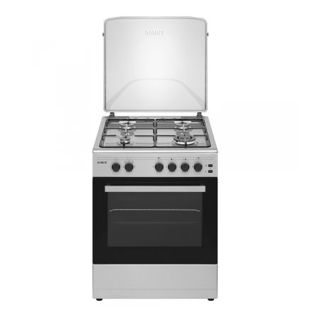 Casa & Gradina - Aragaz cu cuptor pe gaz, 4 ochiuri, INOX, capac metalic, Samus SM661XPGS