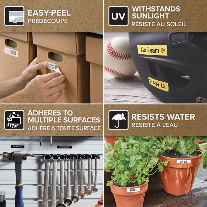 White polyester labels 12mm x 5.5m DYMO LabelManager S0718060 18483 [3]