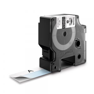 Labels - Self-laminating vinyl industrial labels 24mm x 5.5m Black/white DYMO ID1 1734821
