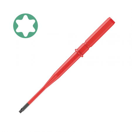 Screwdriver bit Kraftform Kompakt VDE WERA 67 iS TORX TX15 x 154 mm corrosion protection red insulation 05003437001
