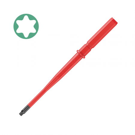 Screwdriver bit Kraftform Kompakt VDE WERA 67 iS TORX TX20 x 154 mm corrosion protection red insulation 05003438001