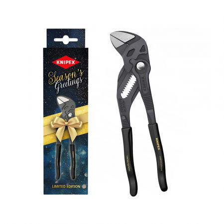 KNIPEX Hand Tools - Pliers Wrench with automatic adjustment, multi-component handles, 180 mm, KNIPEX 86 01 180 XMAS