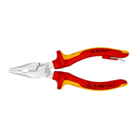 VDE plier - Needle-Nose Combination Pliers, VDE 1000 V, multicomponent handle, 145mm, KNIPEX 08 26 145 T