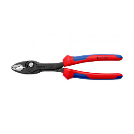 KNIPEX Hand Tools - Slip Joint Pliers, TwinGrip, 200mm, Large front and side gripping capacity, multicomponent handle, KNIPEX 82 02 200