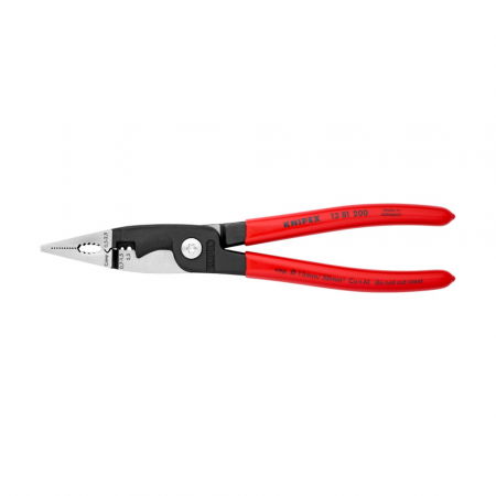 KNIPEX Hand Tools - Multifunctional pliers, stripping, ferrule crimping, for electricians, 200mm, KNIPEX 13 81 200