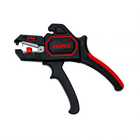 KNIPEX Hand Tools - Automatic Insulation Stripper, ergonomic dual-component handle, 180mm, KNIPEX 12 62 180