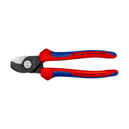 KNIPEX Hand Tools - KNIPEX Cable Shears, for cutting copper and aluminium, multicomponent handles, 165 mm, 95 12 165
