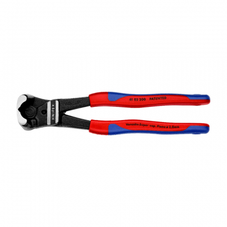 Front-cutting pliers - KNIPEX Bolt End Cutting Nipper, nails, rivets, multicomponent handle, 200mm, 61 02 200