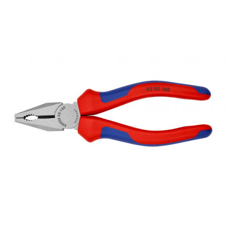 KNIPEX Hand Tools - Combined patent pliers, large lever, multicomponent handle, 160mm, KNIPEX 03 02 160