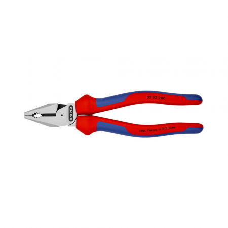 KNIPEX Hand Tools - Combined patent pliers, large lever, multicomponent handle, 200mm, KNIPEX 02 02 200