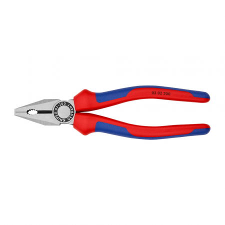 KNIPEX Hand Tools - Combined patent pliers, large lever, multicomponent handle, 200mm, KNIPEX 03 02 200