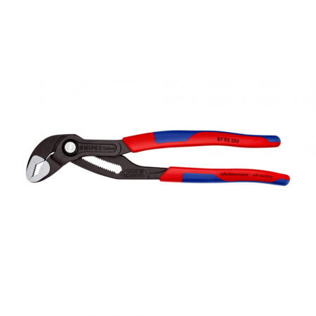 KNIPEX Hand Tools - KNIPEX Cobra, 250 mm adjustable pliers for installers, parrot pliers, self-locking device, multicomponent handle, alligator pliers, 87 02 250