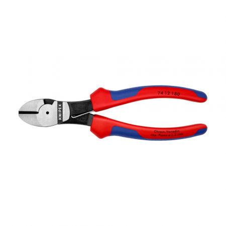 Hand tools - High Performance Diagonal Cutter, 180mm, multicomponent handle, opening spring, Ø 3,8 mm, KNIPEX 74 12 180