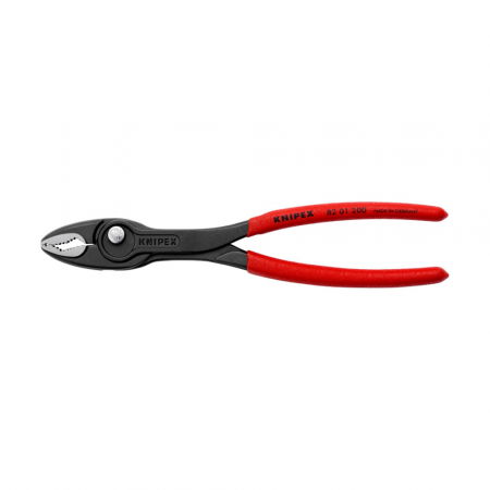 KNIPEX Hand Tools - Slip Joint Pliers, TwinGrip, 200mm, Large front and side gripping capacity, plastic handle, KNIPEX 82 01 200