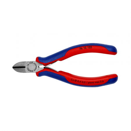 Tools - Diagonal Cutter, For electromechanics, high performance cutting, 125mm, multicomponent handle, Ø 1,8 mm, KNIPEX 76 12 125
