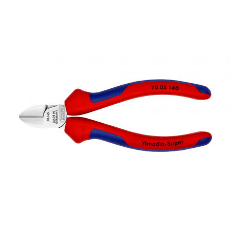 Tools - Diagonal Cutter,chrome plated, multi-component handle, 140mm, KNIPEX 70 05 140