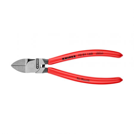 Tools - Diagonal Cutter,  side cutter for plastic, 160mm, plastic handle, KNIPEX 72 01 160