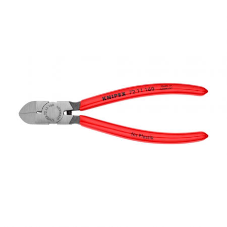 Tools - Diagonal Cutter,  side cutter for plastic, 160mm, plastic handle, KNIPEX 72 11 160
