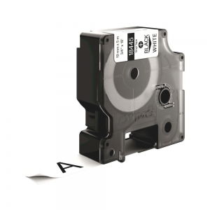 Labels - Industrial vinyl label 19mm x 5.5m Black/white DYMO ID1 18445 S0718620