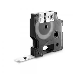 Labels - Industrial vinyl label 12mm x 5.5m Black/white  DYMO ID1 18444 S0718580