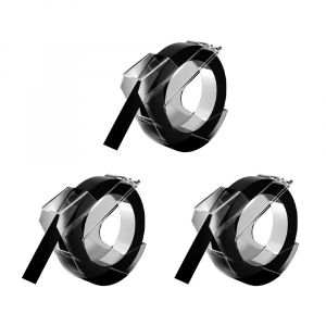 Labels - Set 3 Labels Omega black 9mm x 3m compatible Dymo Omega Junior 520109 S0847730